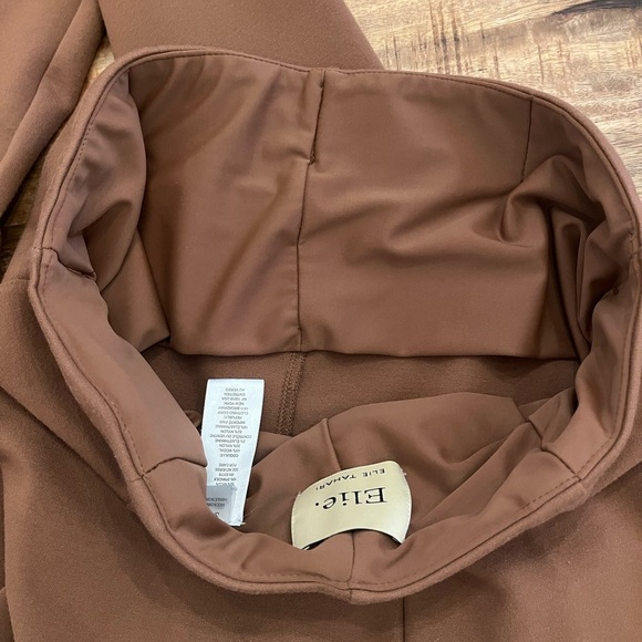 Elie Tahari | Brown Wide Leg Modal Dress Pants Size Small Tailored Tummy Control - Picture 5 of 12